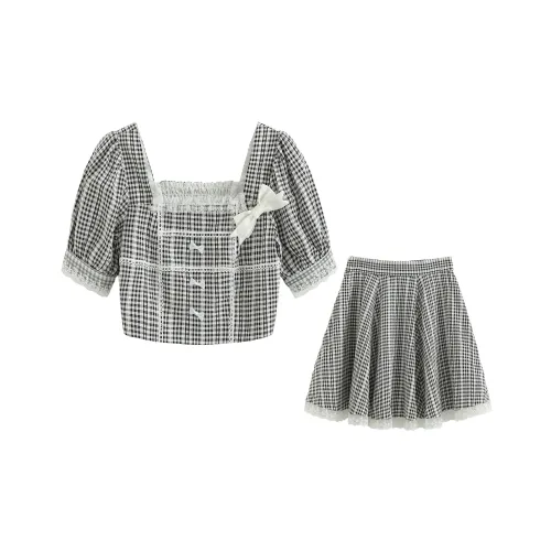 Luohua Candy Комплект с юбкой Женская Клетка