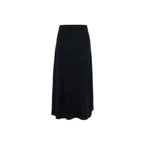 ALLUDE Черная Женская Повседневная Длинная Юбка