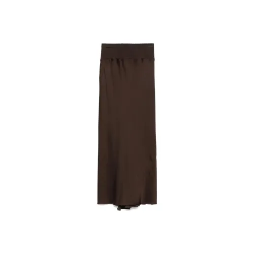 RICK OWENS совместный бренд RO Повседневный длинный юбка женский цвет махагони