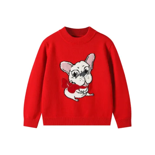 H YXIANG Свитер Детский Китайский Красный