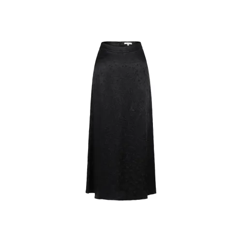 JZ. ANNAKRO Повседневный Длинный Юбка Женская Без рисунка Черный
