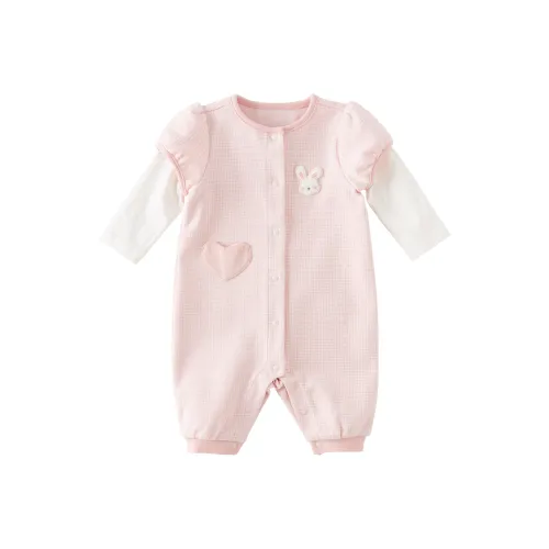 DAVE&BELLA Розово-белая клетка Детские дошкольные комбинезоны / ползунки