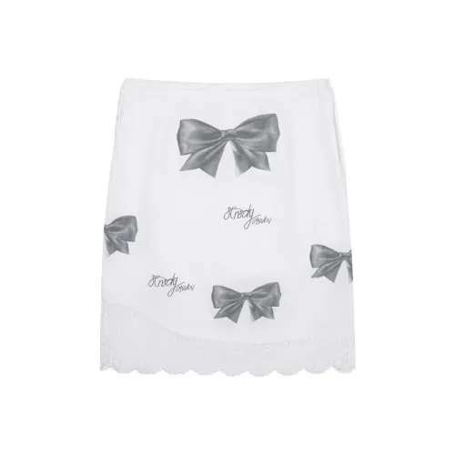 SENSORY GARDENS Повседневные короткие юбки Женские Натуральный белый