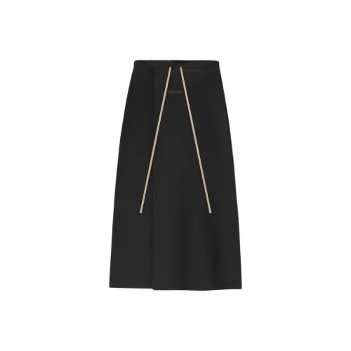Fear of God Essentials Обсидиановый черный/Черный Женские Повседневные длинные юбки