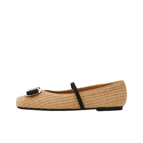 Ferragamo Vara Женские повседневные туфли Бежевые Женские