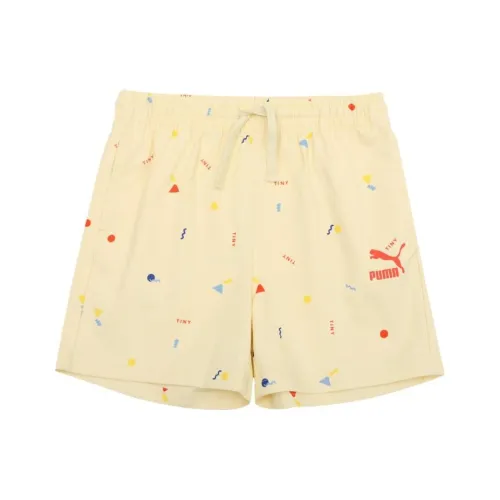 PUMA Tiny x Puma AOP Шорты Детские Бежево-Желтые
