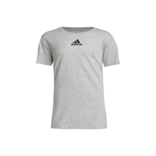Adidas Sportswear Collection T-рубашка SS PREGAME Tee HTR BLANK Логотип Средний серый Heather Цветочный дизайн Подростки