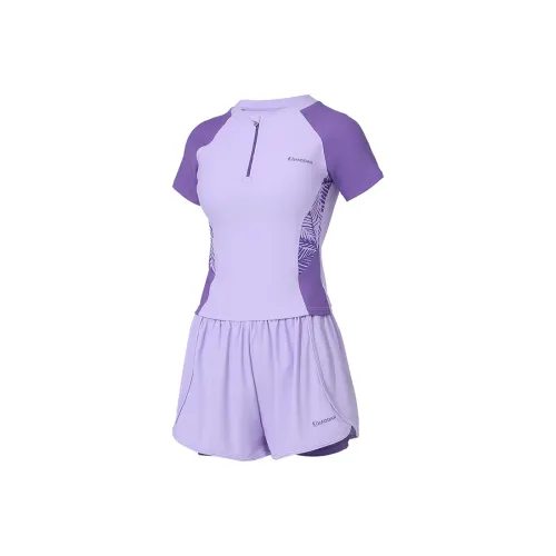 QIAODAN Взрослый двухкомпонентный купальник женский фиолетовый