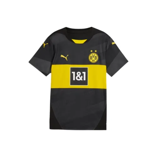 PUMA Borussia Dortmund 2024 25 Away FW24 T-Shirt Желтый Черный Подростки