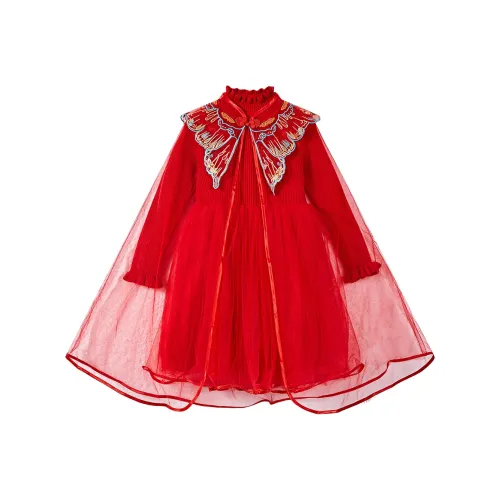 BOBDOG Детское платье красное для малышей