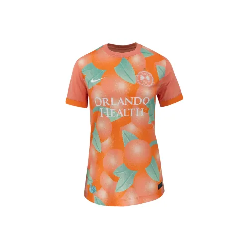 nike Dri FitNWSL Футбол Джерси Женские Темно-красный Bliss Orange Horizon