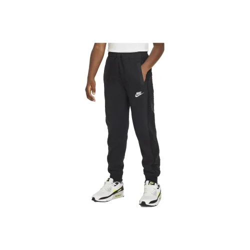 NIKE Черные Kids Вязаные Тренировочные Брюки