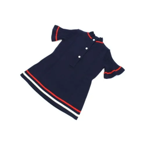 Burberry Детская одежда FW22 Малыш Платье Малыш Морской синий