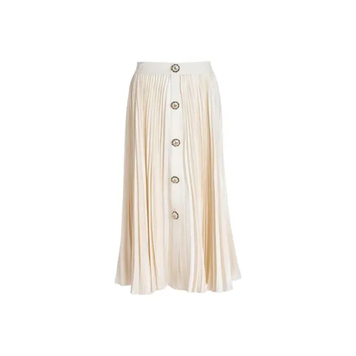 BESIONIA FW23 Повседневный Длинный Юбка Женские Экрю