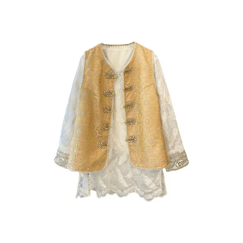 SONDR Топ + Жилет Комплект Одежды Женские Ханьфу