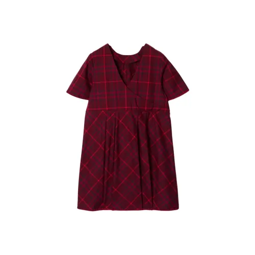 Burberry Темно-красные Платья для Детей