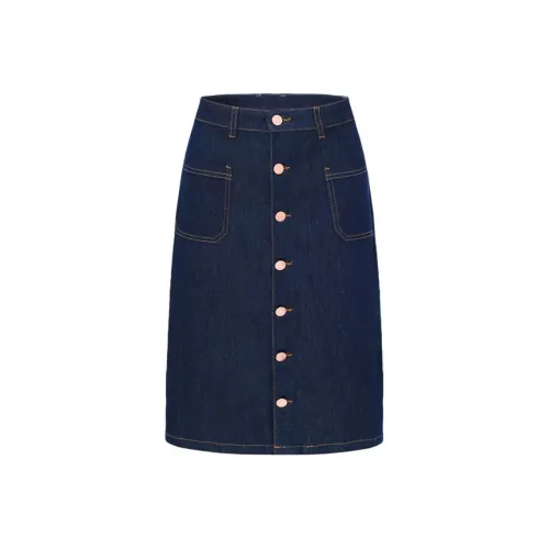 NAVIGARE Джинсовые короткие юбки Женские Синий Черный