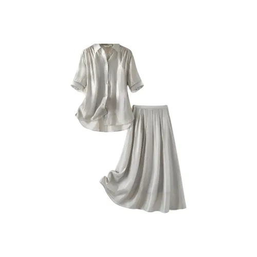 IHIMI Комплект с юбкой Женская серебряная Береза Серый