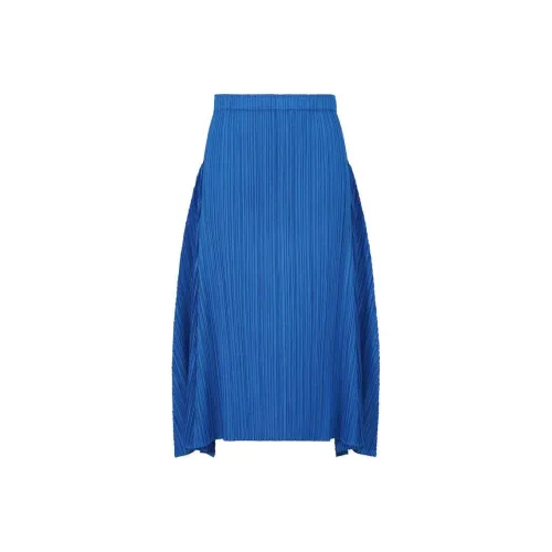 PLEATS PLEASE ISSEY MIYAKE FW24 Повседневная длинная юбка женская синяя