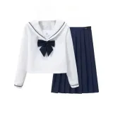 Белое платье-миди с длинными рукавами, комплект одежды (включает галстук-бабочку).