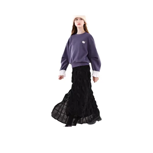 Hello Kitty Свитшот Розовый Фиолетовый Подростки