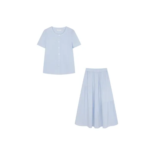 Mo Han Yi Mei Комплект с юбкой Женские Sea Breeze Синий