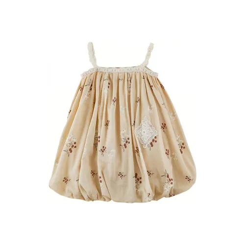 YOEHYAUL Детское платье бежево-желтое для дошкольников