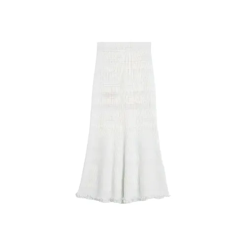 Lanvin FW24 Повседневная длинная юбка Женская Белая