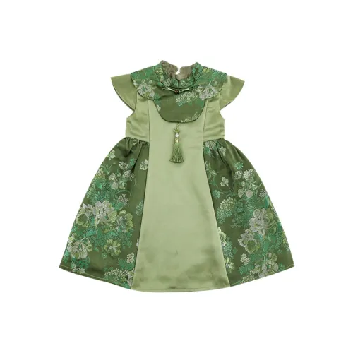 YOEHYAUL Детское платье зеленого цвета для дошкольников