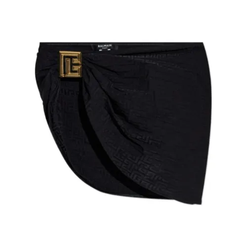 BALMAIN Облегающая юбка Женская Черная
