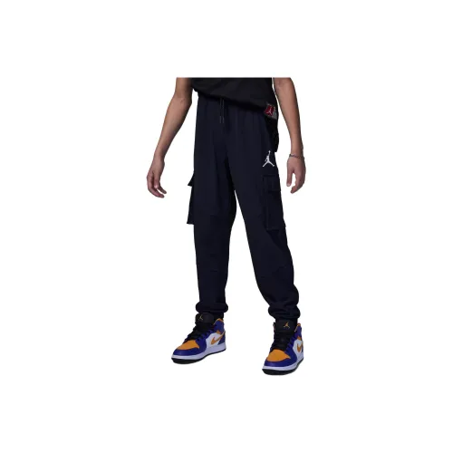 JORDAN JUMPMAN TRAVEL Черные Детские Вязаные Тренировочные Штаны