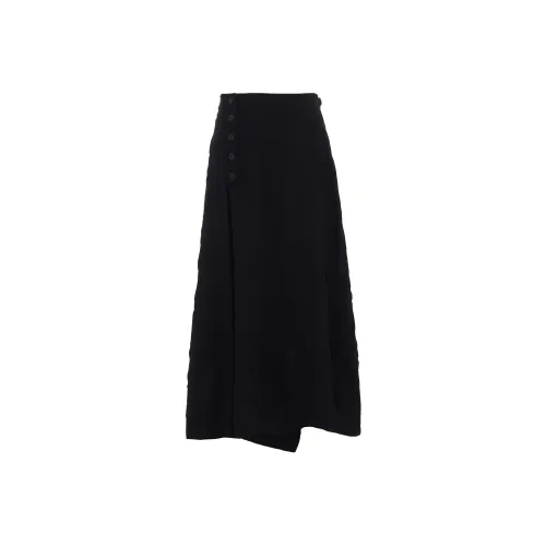 Yohji Yamamoto Черные Женские Повседневные Длинные Юбки