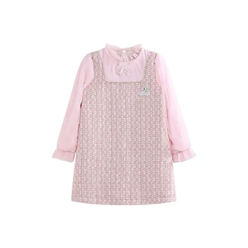 Disneybaby PASTEL Точка Пряжа рован Lattice Kids Платья