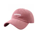 AWESOME Вышивка Бейсболка Розовая Кожа