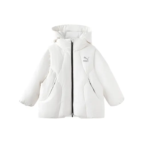 PUMA Пуховики и жилеты Goose Down Натуральный белый Детский