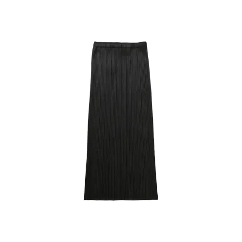 PLEATS PLEASE ISSEY MIYAKE Повседневная длинная юбка женская черная
