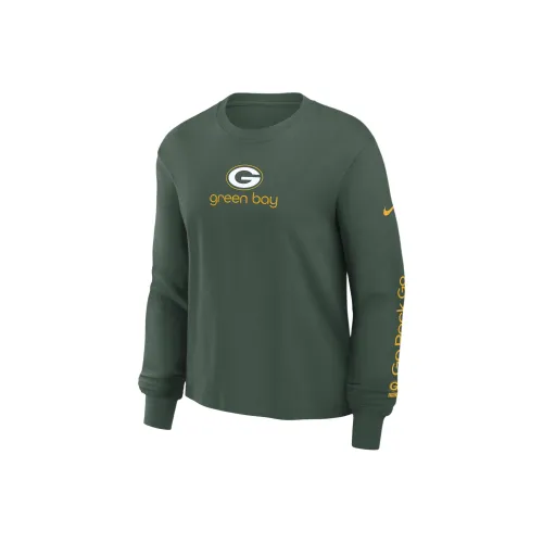 nike x NFL Зеленый Bay Packers Boxy Футбол Джерси Женские Зеленый