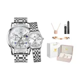 Стальной браслет, натуральный белый, пара часов [Корона, коробка]