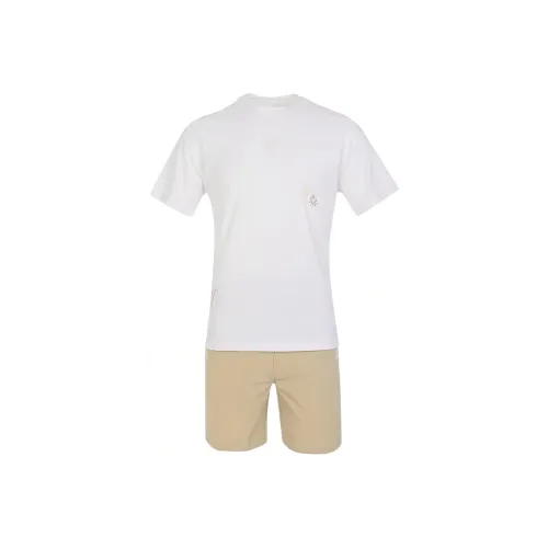 adidas Clothing Комплект Белый Топ + Абрикосовые Шорты Kids Повседневная Спортивная Одежда