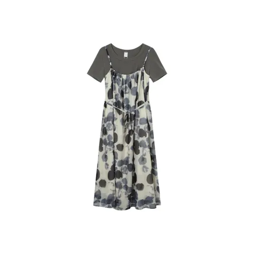 JESSYLINE Цветочный Кофе Женские Комплекты с Юбкой