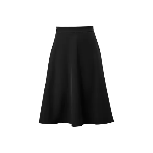 MSSHE Повседневный Длинный Юбка Женские Черный