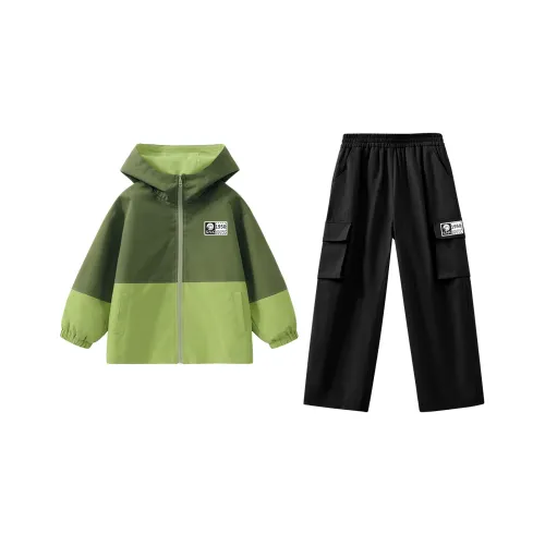 SNOOPY Повседневная спортивная одежда Армейский зеленый Черный Детский