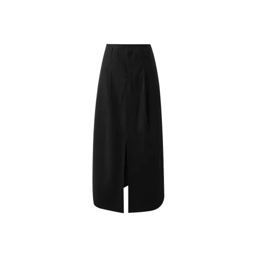 3COLOUR Повседневный Длинный Юбка Женские Классический Черный