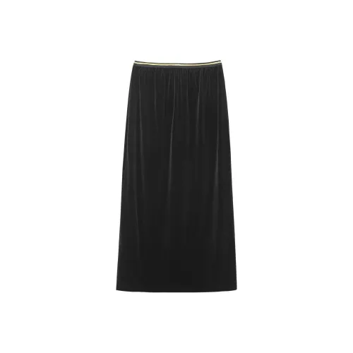 【Dme】 Повседневный длинный юбка женский черный