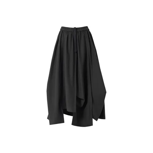 SOON FLOWER Повседневная длинная юбка женская серая