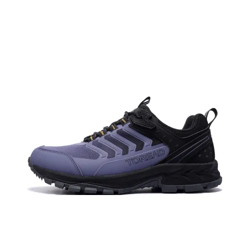 TOREAD Slip-resistant Abrasion-resistant Waterproof Low-Top Hiking Shoes Women's Silent Purple Black TOREAD Противоскользящий Устойчивый к износу Водонепроницаемый Низкий Топ Походная обувь Женская Silent Фиолетовый Черный