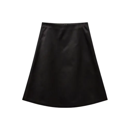 The. garment Черная женская повседневная длинная юбка