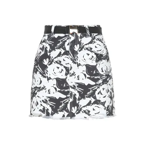 XG SS24 Джинсовые короткие юбки Женские с буквой и цветочным дизайном