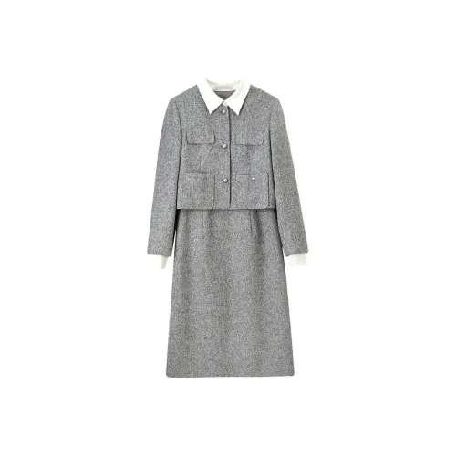 SENTUBILA Комплект с юбкой Женские Черный Серый