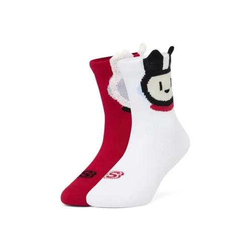 Skechers Новогодние 2 шт Белый/Красный Kids Носки